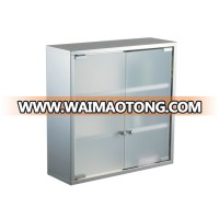 Three tiers mate glass door metal bathroom cabinet