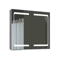 European Aluminum illuminated lighted led mirror cabinet for bathroom cabinet spiegelschrank