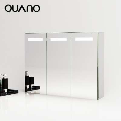 ALUMINIUM ILLUMINATED LED BATHROOM CABINET MIRROR