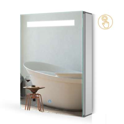 Wall Mounted Bathroom Vanity Mirror Cabinet with LED Light