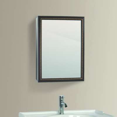 Classic Style Wall Mounted Bathroom Mirrored Cabinet with PU Frame