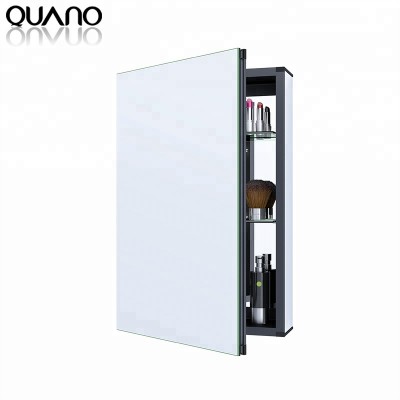 Aluminum Alloy Bathroom Mirror Cabinet in Black Finished